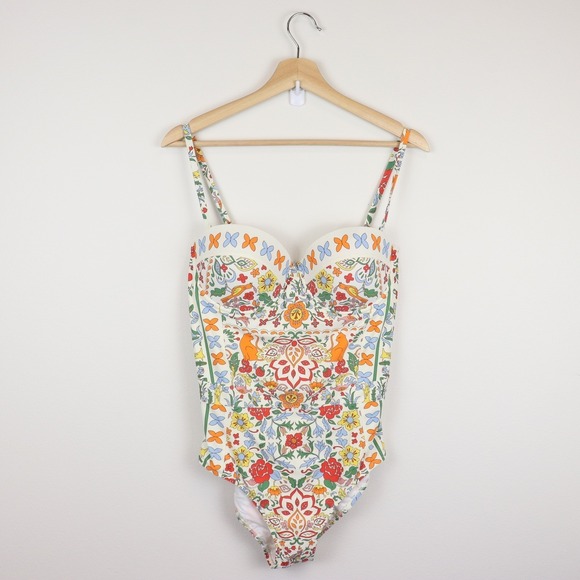 NWT Tory Burch Lipsi Printed One-Piece Swimsuit XL - Picture 3 of 13